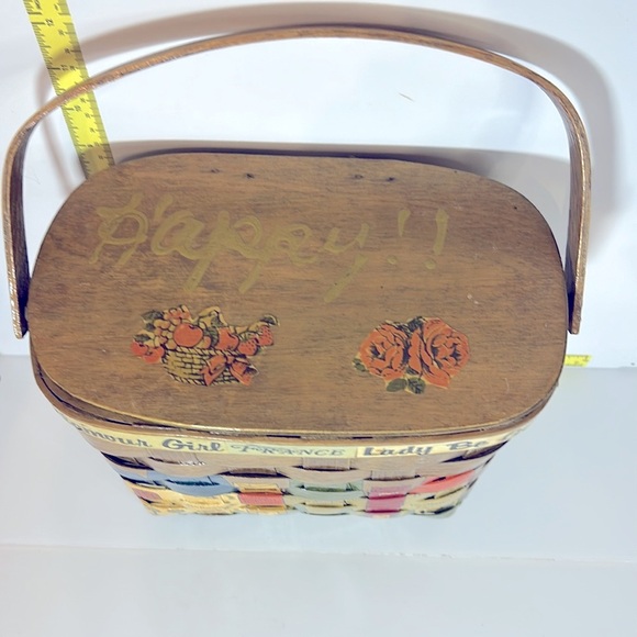 VINTAGE-RARE! 70s Caro-Nan HandWoven handpainted Purse Special for Mrs.Rae’s KAD - Picture 5 of 10